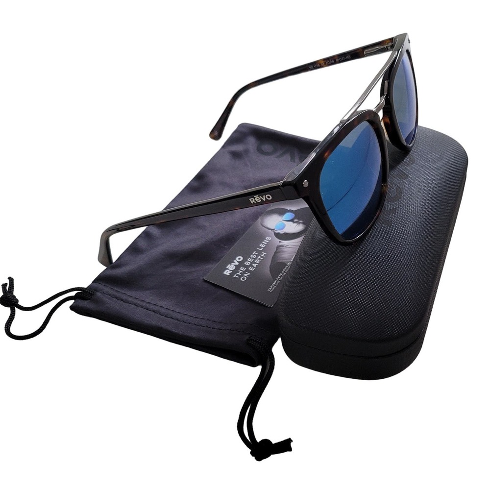 Revo ATLAS Tortoise Silver POLARIZED Blue GLASS Lens Sunglass 1179 02 New